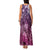 Pacific Beauty Girl Family Matching Tank Maxi Dress and Hawaiian Shirt Pink Polyneisan Tribal Vintage Motif