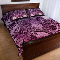 Pacific Beauty Girl Quilt Bed Set Pink Polyneisan Tribal Vintage Motif