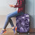 Pacific Beauty Girl Luggage Cover Violet Polyneisan Tribal Vintage Motif