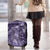 Pacific Beauty Girl Luggage Cover Violet Polyneisan Tribal Vintage Motif