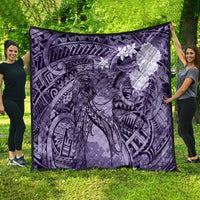 Pacific Beauty Girl Quilt Violet Polyneisan Tribal Vintage Motif