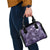 Pacific Beauty Girl Shoulder Handbag Violet Polyneisan Tribal Vintage Motif