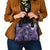 Pacific Beauty Girl Shoulder Handbag Violet Polyneisan Tribal Vintage Motif