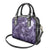 Pacific Beauty Girl Shoulder Handbag Violet Polyneisan Tribal Vintage Motif