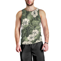 Tongan Kupesi Ngatu Hibiscus Vintage Motif Men Tank Top