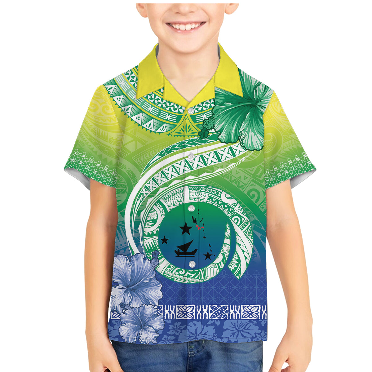 Malpampa Vanuatu Family Matching Mermaid Dress and Hawaiian Shirt Hibiscus Sand Drawing with Pacific Pattern