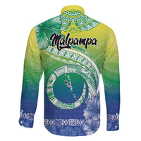 Malpampa Vanuatu Family Matching Off The Shoulder Long Sleeve Dress and Hawaiian Shirt Hibiscus Sand Drawing with Pacific Pattern