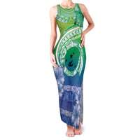 Malpampa Vanuatu Family Matching Tank Maxi Dress and Hawaiian Shirt Hibiscus Sand Drawing with Pacific Pattern