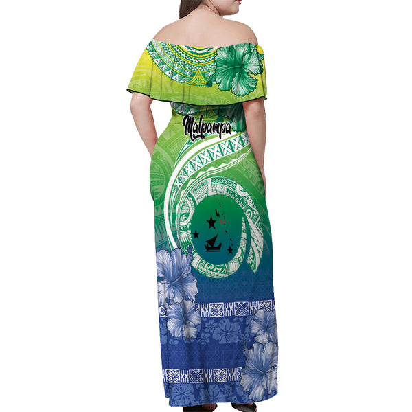 Vanuatu Sanma And Hibiscus Off Shoulder Long Dress main image 0