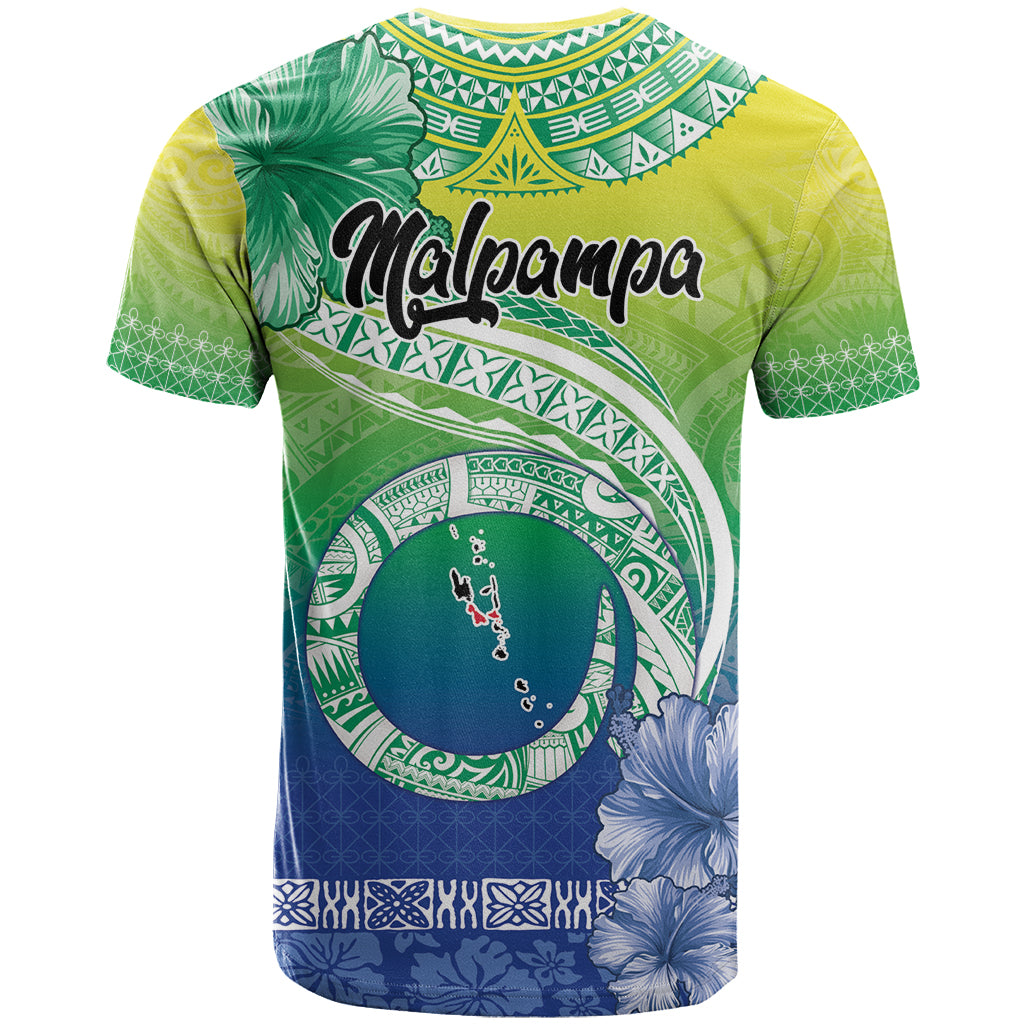 Malpampa Vanuatu T Shirt Hibiscus Sand Drawing with Pacific Pattern