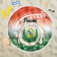 Penama Vanuatu Beach Blanket Hibiscus Sand Drawing with Pacific Pattern