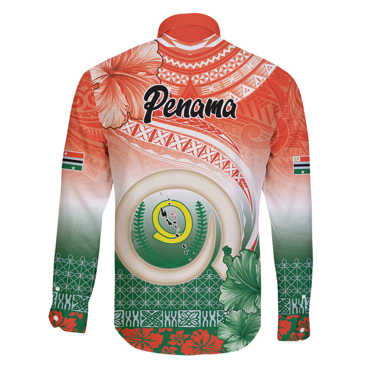 Penama Vanuatu Family Matching Tank Maxi Dress and Hawaiian Shirt Hibiscus Sand Drawing with Pacific Pattern