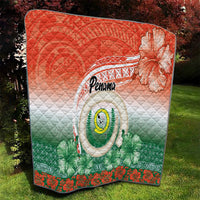 Penama Vanuatu Quilt Hibiscus Sand Drawing with Pacific Pattern