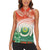 Penama Vanuatu Women Sleeveless Polo Shirt Hibiscus Sand Drawing with Pacific Pattern