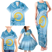Sanma Vanuatu Family Matching Tank Maxi Dress and Hawaiian Shirt Hibiscus Sand Drawing with Pacific Pattern