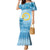 Sanma Vanuatu Mermaid Dress Hibiscus Sand Drawing with Pacific Pattern