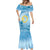 Sanma Vanuatu Mermaid Dress Hibiscus Sand Drawing with Pacific Pattern