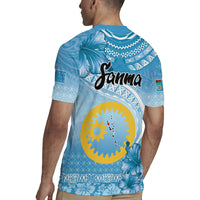 Sanma Vanuatu Rugby Jersey Hibiscus Sand Drawing with Pacific Pattern