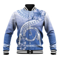 Shefa Vanuatu Baseball Jacket Hibiscus Sand Drawing with Pacific Pattern