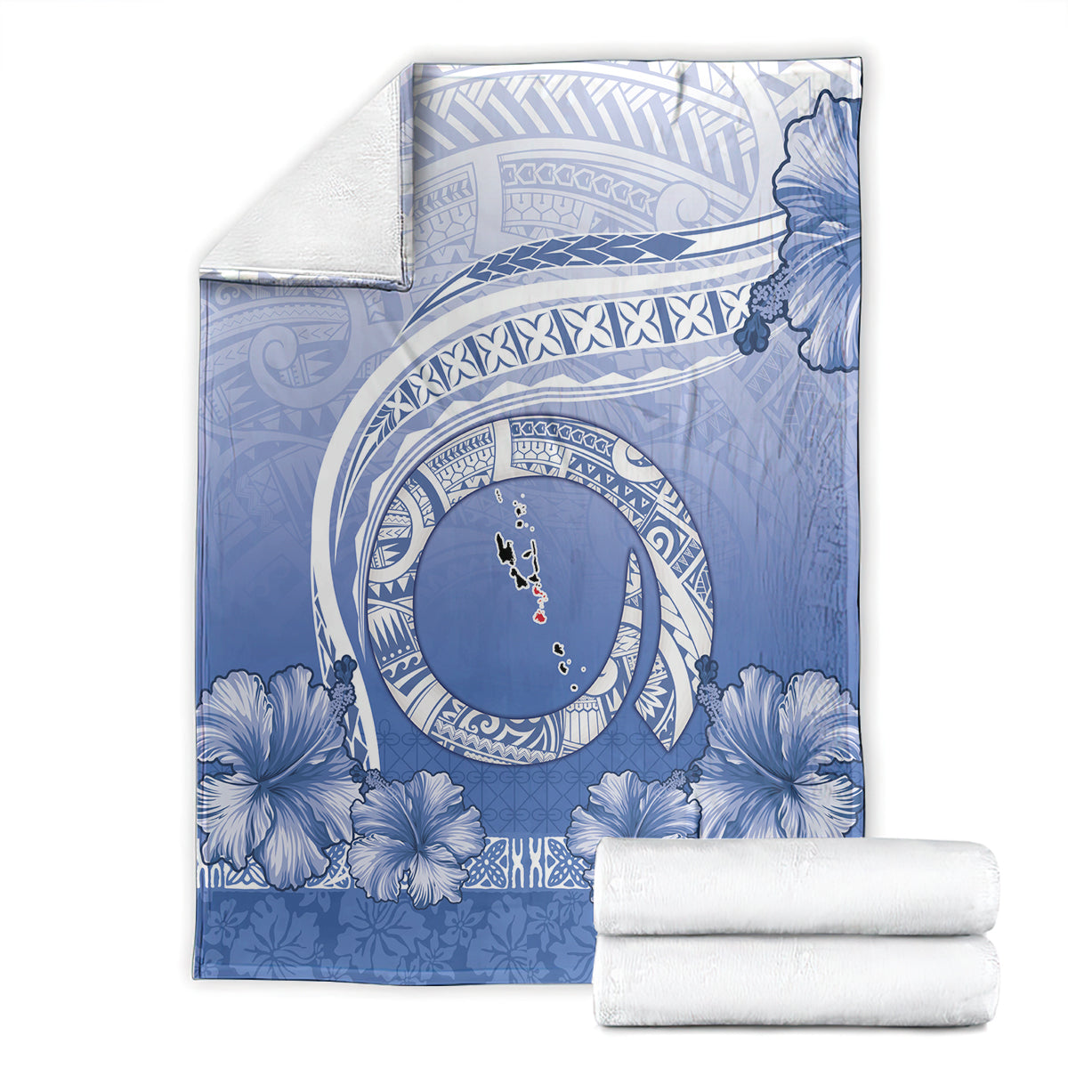 Shefa Vanuatu Blanket Hibiscus Sand Drawing with Pacific Pattern