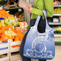 Shefa Vanuatu Grocery Bag Hibiscus Sand Drawing with Pacific Pattern