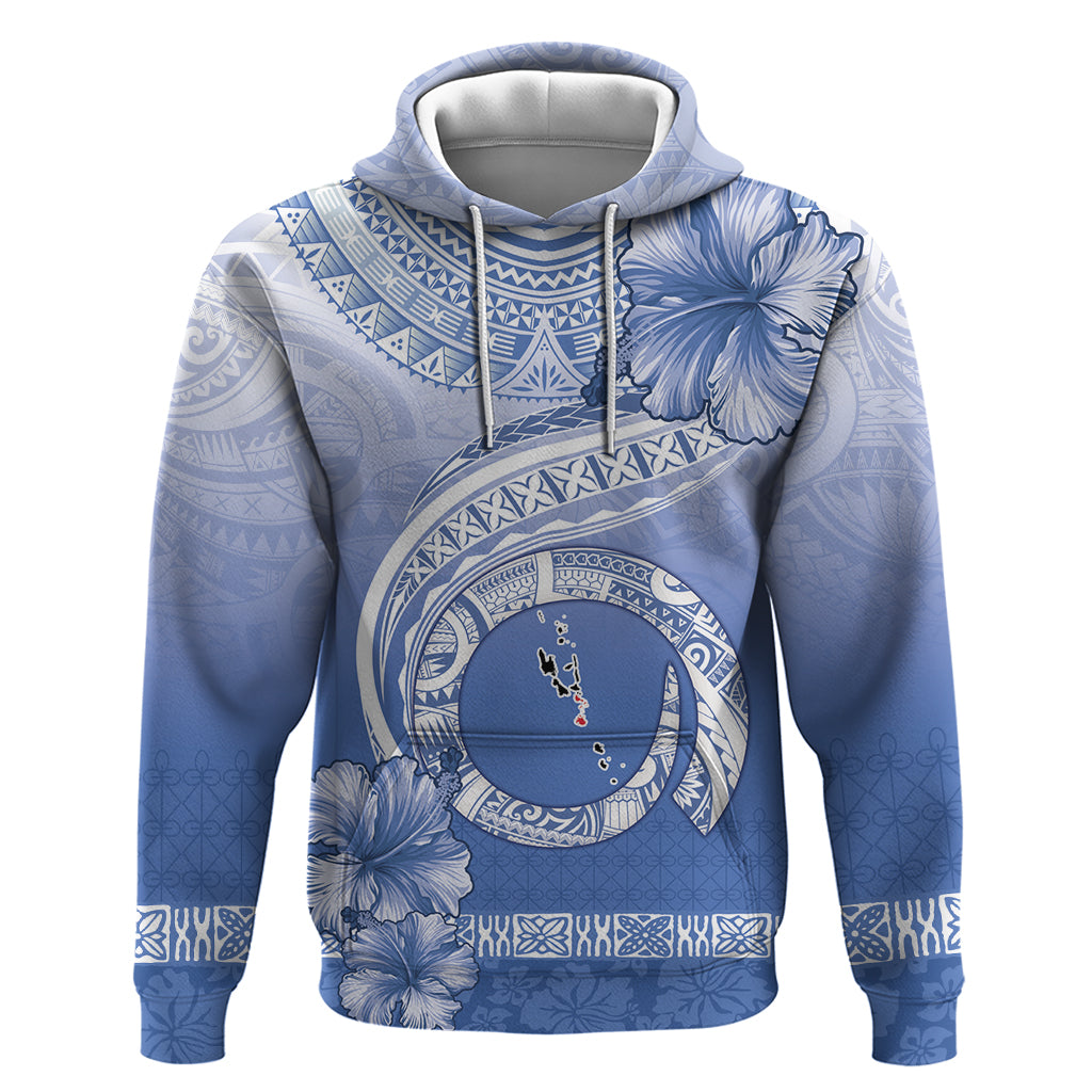 Shefa Vanuatu Hoodie Hibiscus Sand Drawing with Pacific Pattern