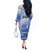 Shefa Vanuatu Off The Shoulder Long Sleeve Dress Hibiscus Sand Drawing with Pacific Pattern