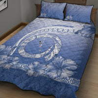 Shefa Vanuatu Quilt Bed Set Hibiscus Sand Drawing with Pacific Pattern