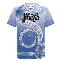 Shefa Vanuatu Rugby Jersey Hibiscus Sand Drawing with Pacific Pattern