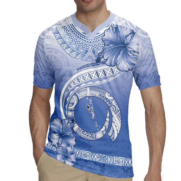 Shefa Vanuatu Rugby Jersey Hibiscus Sand Drawing with Pacific Pattern LT9