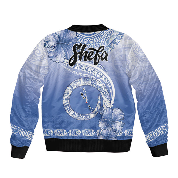 Shefa Vanuatu Sleeve Zip Bomber Jacket Hibiscus Sand Drawing with ...