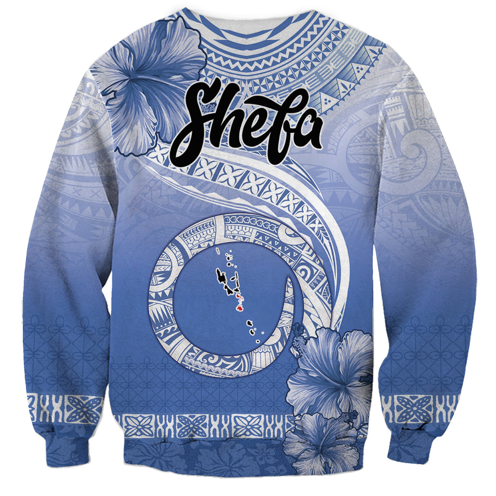 Shefa Vanuatu Sweatshirt Hibiscus Sand Drawing with Pacific Pattern