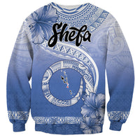 Shefa Vanuatu Sweatshirt Hibiscus Sand Drawing with Pacific Pattern