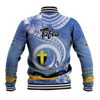 Tafea Vanuatu Baseball Jacket Hibiscus Sand Drawing with Pacific Pattern