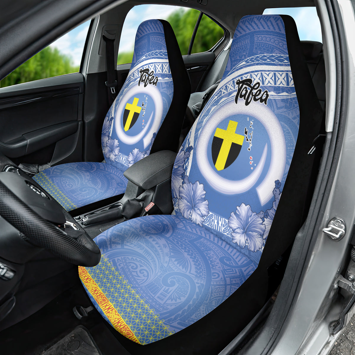 Tafea Vanuatu Car Seat Cover Hibiscus Sand Drawing with Pacific Pattern
