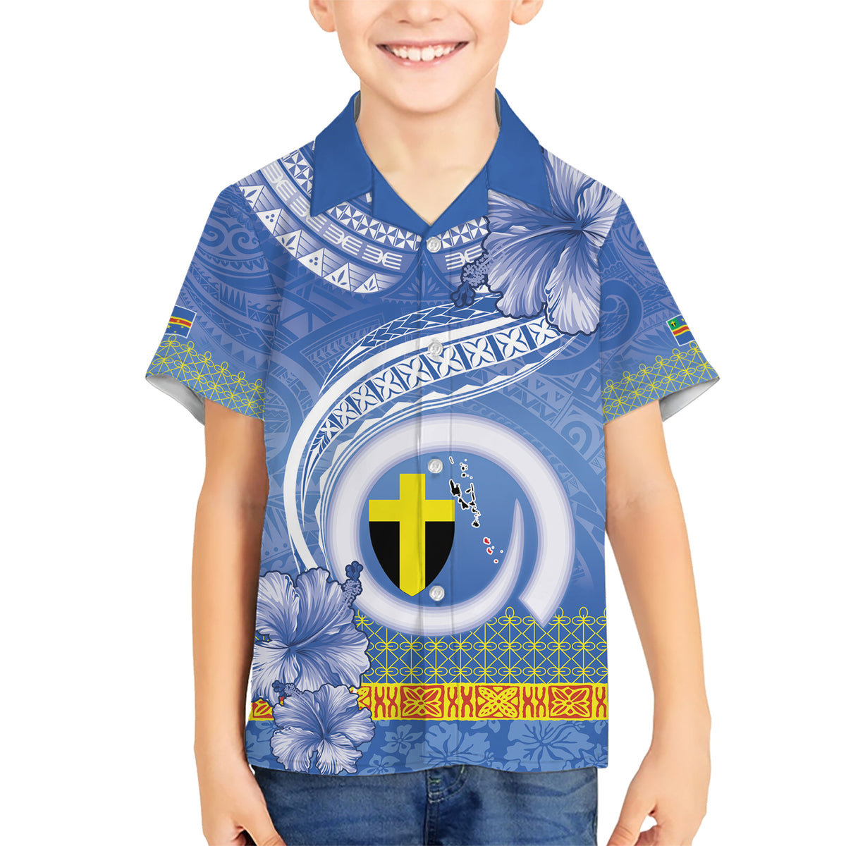 Tafea Vanuatu Family Matching Short Sleeve Bodycon Dress and Hawaiian Shirt Hibiscus Sand Drawing with Pacific Pattern