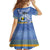 Tafea Vanuatu Kid Short Sleeve Dress Hibiscus Sand Drawing with Pacific Pattern