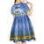Tafea Vanuatu Kid Short Sleeve Dress Hibiscus Sand Drawing with Pacific Pattern