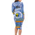 Tafea Vanuatu Long Sleeve Bodycon Dress Hibiscus Sand Drawing with Pacific Pattern