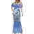 Tafea Vanuatu Mermaid Dress Hibiscus Sand Drawing with Pacific Pattern