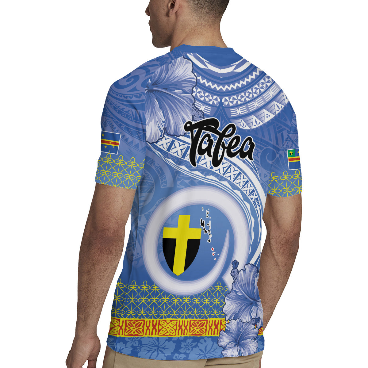 Tafea Vanuatu Rugby Jersey Hibiscus Sand Drawing with Pacific Pattern