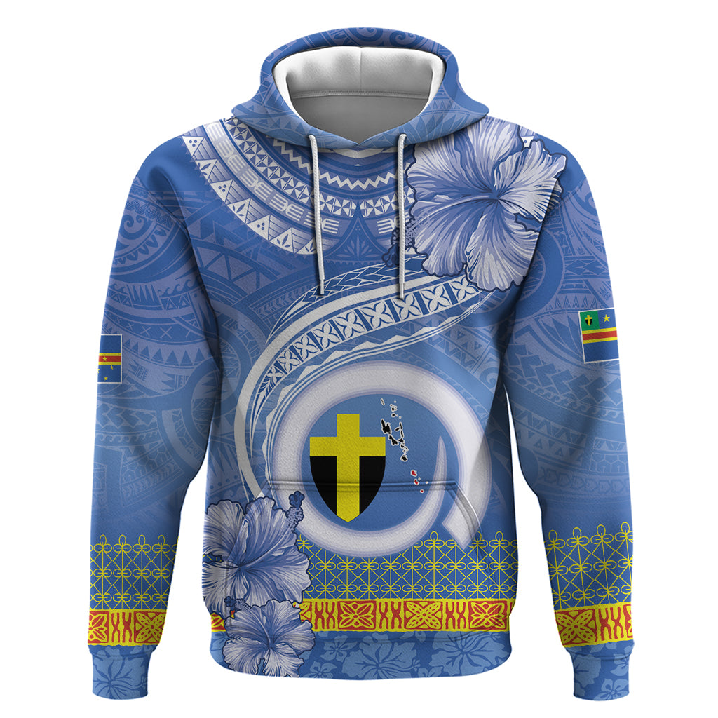 Tafea Vanuatu Zip Hoodie Hibiscus Sand Drawing with Pacific Pattern