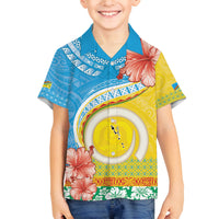 Torba Vanuatu Family Matching Long Sleeve Bodycon Dress and Hawaiian Shirt Hibiscus Sand Drawing with Pacific Pattern