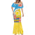 Torba Vanuatu Mermaid Dress Hibiscus Sand Drawing with Pacific Pattern