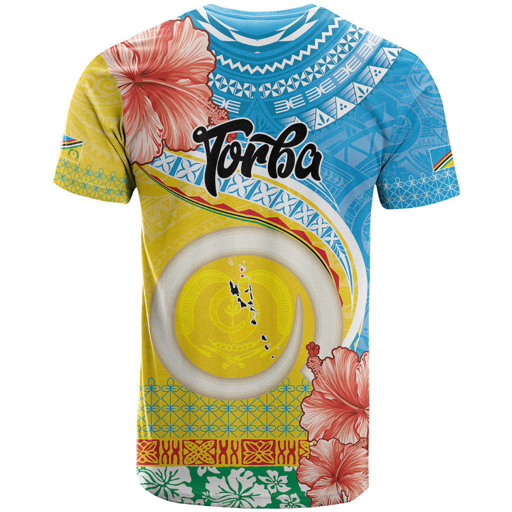 Torba Vanuatu T Shirt Hibiscus Sand Drawing with Pacific Pattern