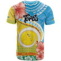 Torba Vanuatu T Shirt Hibiscus Sand Drawing with Pacific Pattern