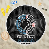 Custom Fiji and New Zealand Beach Blanket Maori Fern Mix Tapa Tribal Unique