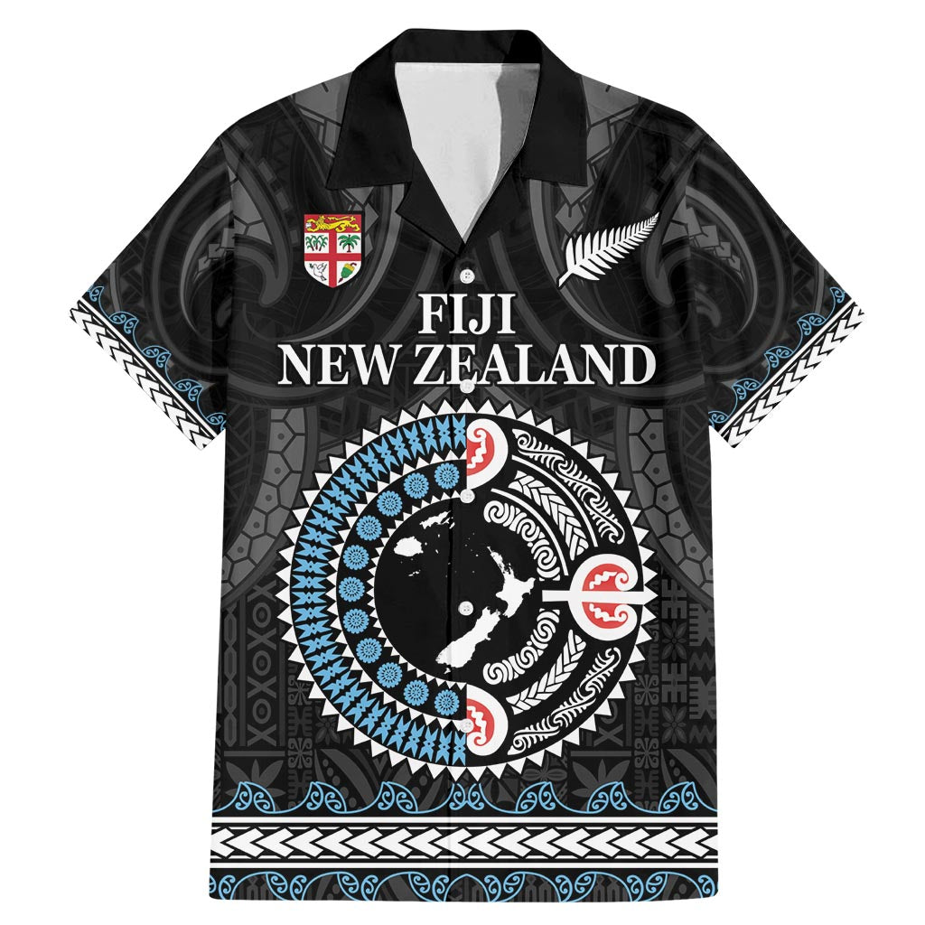 Custom Fiji and New Zealand Family Matching Mermaid Dress and Hawaiian Shirt Maori Fern Mix Tapa Tribal Unique