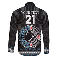 Custom Fiji and New Zealand Family Matching Puletasi and Hawaiian Shirt Maori Fern Mix Tapa Tribal Unique