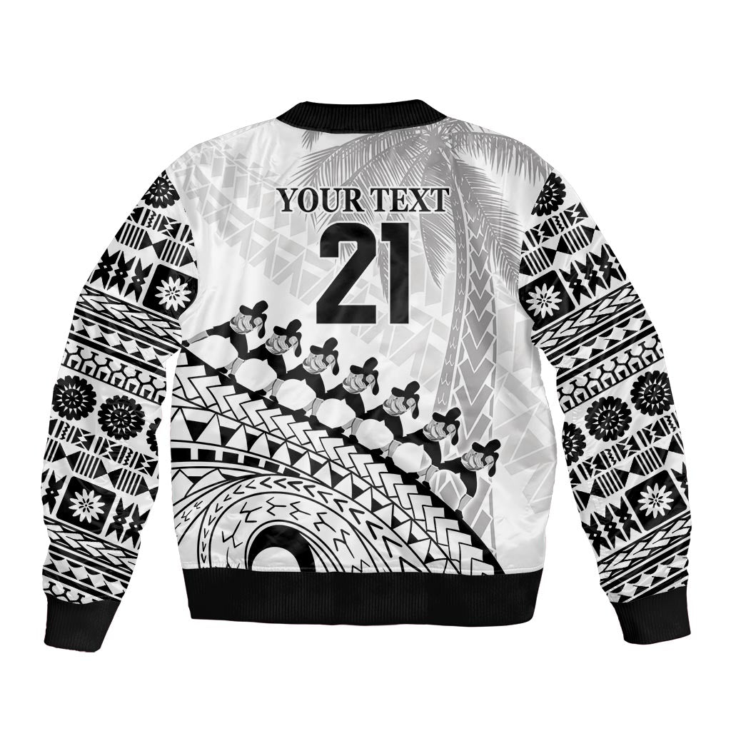 Custom Fiji Rugby Cibi Dance Bomber Jacket Create History World Cup Sevens